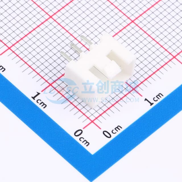 白色 2.54-3P直针带扣 白色不耐温实物图