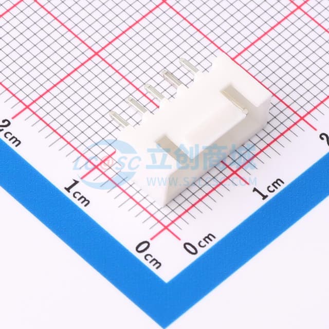 【插件】白色 2.54-5P直针带扣 白色不耐温实物图