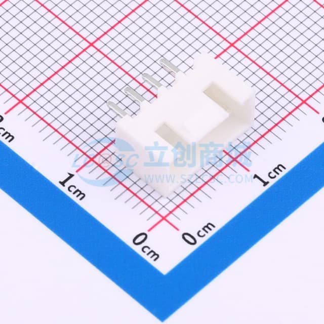 【插件】白色 2.54-4P直针带扣 白色不耐温实物图