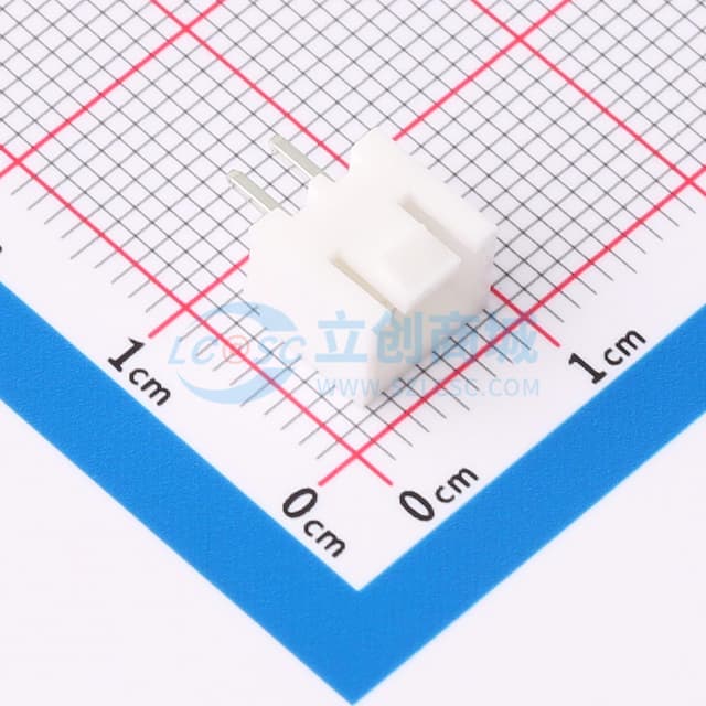 【插件】白色 2.54-2P直针带扣 白色不耐温实物图