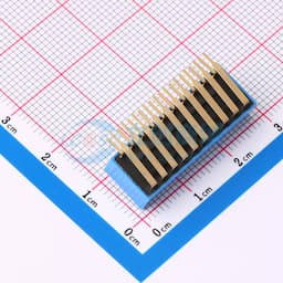 2.54mm间距 10位 琴键式 90度弯插侧拨凸柄 蓝色 拨码开关缩略图