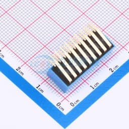 2.54mm间距 9位 琴键式 90度弯插侧拨凸柄 蓝色 拨码开关缩略图