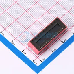 2.54mm间距 10位 琴键式 直插平拨凸柄 红色 拨码开关缩略图