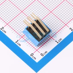 2.54mm间距 3位 琴键式 90度弯插侧拨凸柄 蓝色 拨码开关缩略图