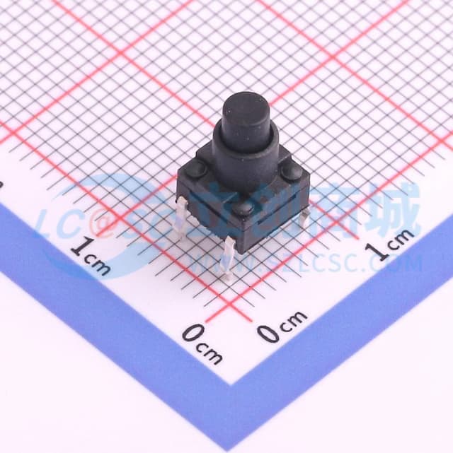 6.2x6.2x9.5 四脚插板防水轻触开关 250gf实物图