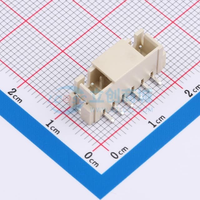 象牙白 1x6P 间距:2.5mm 立贴 系列:XH实物图
