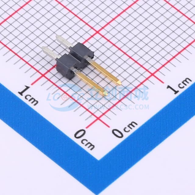 1x2P 间距:2.54mm 方针 直插实物图