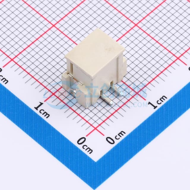 象牙白 1x2P 间距:2.5mm 立贴 系列:XH实物图