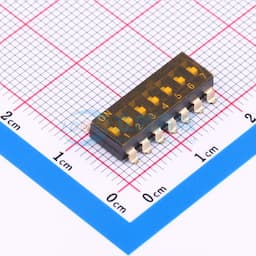 2.54mm间距 7位贴片低柄 双排IC型贴片 拨码开关缩略图