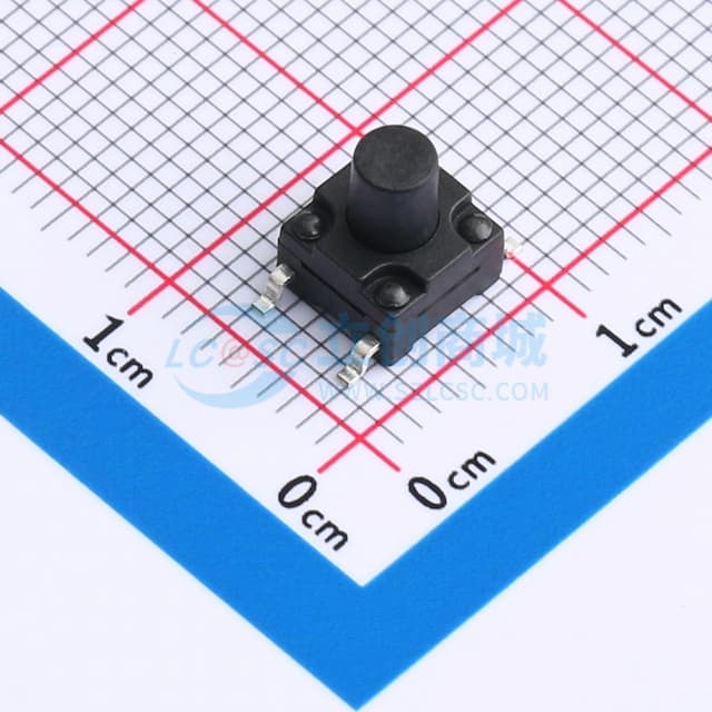 轻触开关6*6*7.5防水开关 贴片160GF 编带实物图