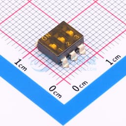 2.54mm间距 3位贴片低柄 双排IC型贴片 拨码开关缩略图