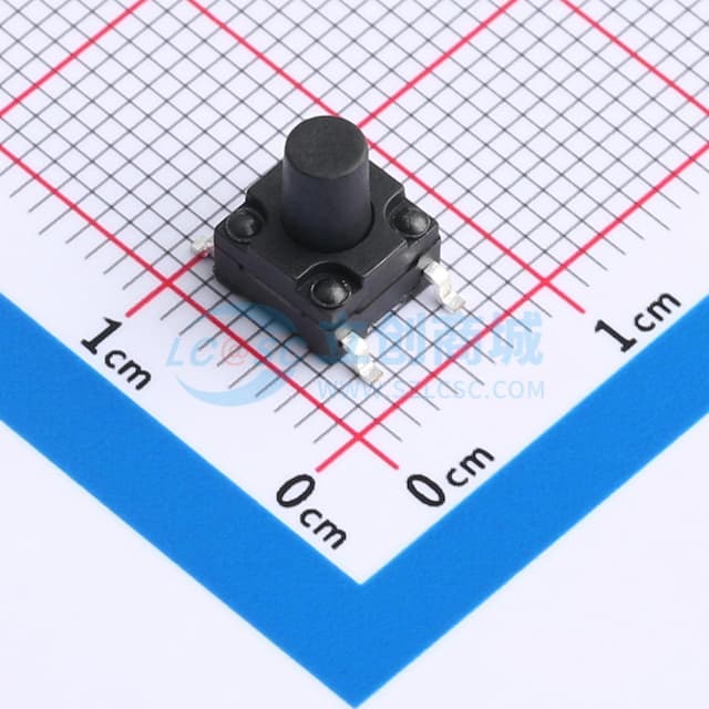 轻触开关6*6*8.0防水开关 贴片160GF 编带实物图