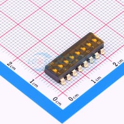 2.54mm间距 8位贴片低柄 双排IC型贴片 拨码开关缩略图