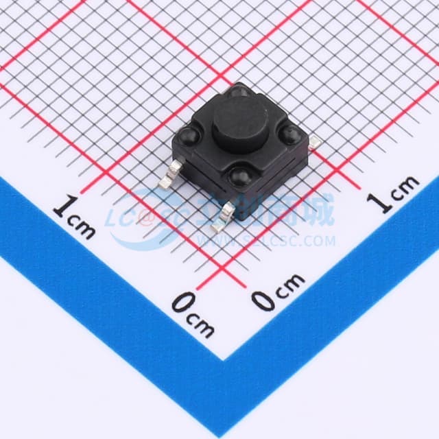 防水6*6*H5mm轻触开关 立式贴片实物图