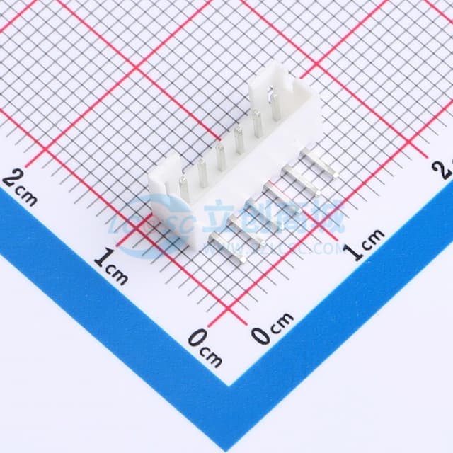 【插件】1x6P 间距:2mm 弯插 系列:PH实物图