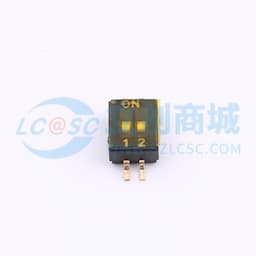 间距1.27mm 平拨,凹槽式 2位拨码开关缩略图