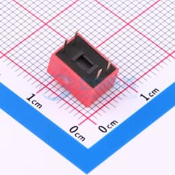 DSE 2.54直插平拨红色2位 间距2.54mm 平拨 凸起式 2位拨码开关缩略图
