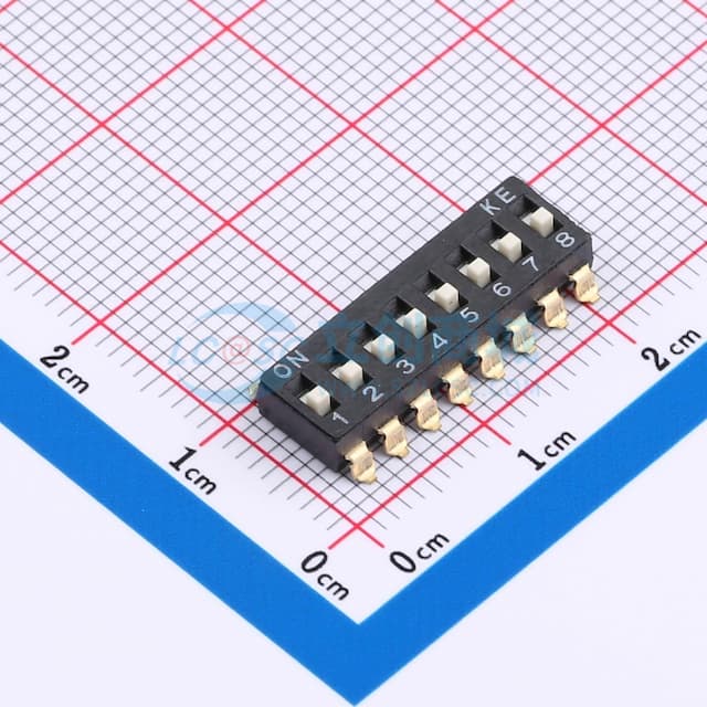 2.54-8P贴片高推有LOGO编带实物图