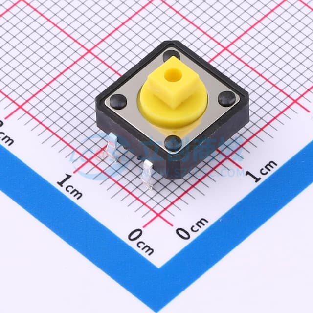 12x12x7.3mm方头 直插 轻触开关250gf实物图