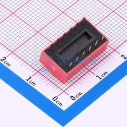 DSE 2.54直插平拨红色6位 间距2.54mm 平拨 凸起式 6位拨码开关缩略图