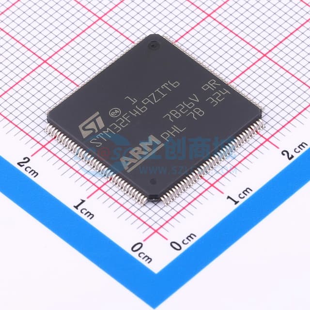 带DSP和FPU的高性能高级系列ARM Cortex-M4 MCU，具有2 MB Flash、180 MHz CPU、ART加速器、Chrom-ART加速器、TFT、带SDRAM的FMC、双QSPI、TFT和MIPI-DSI实物图