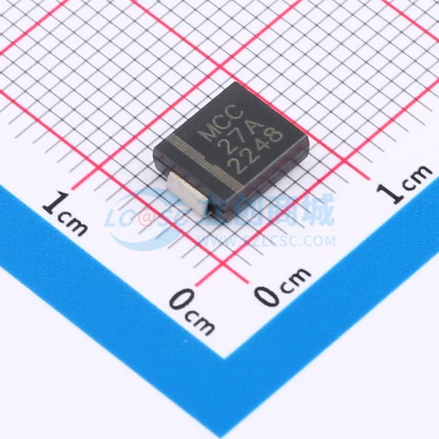 单向TVS 23.1V截止 峰值浪涌电流：40.5A@10/1000us实物图