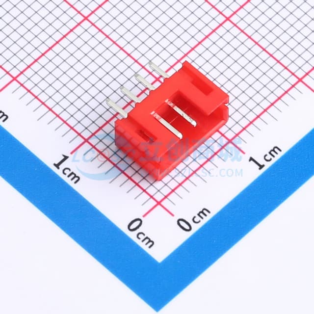 【插件】红色 1x4P 间距:2mm 直插 系列:PH实物图