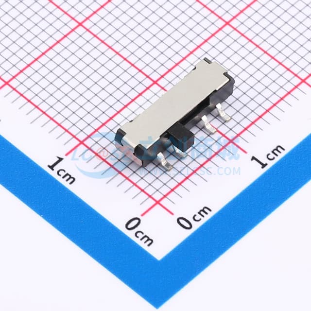 三档卧式贴片 8脚拨动 柄长2MM实物图