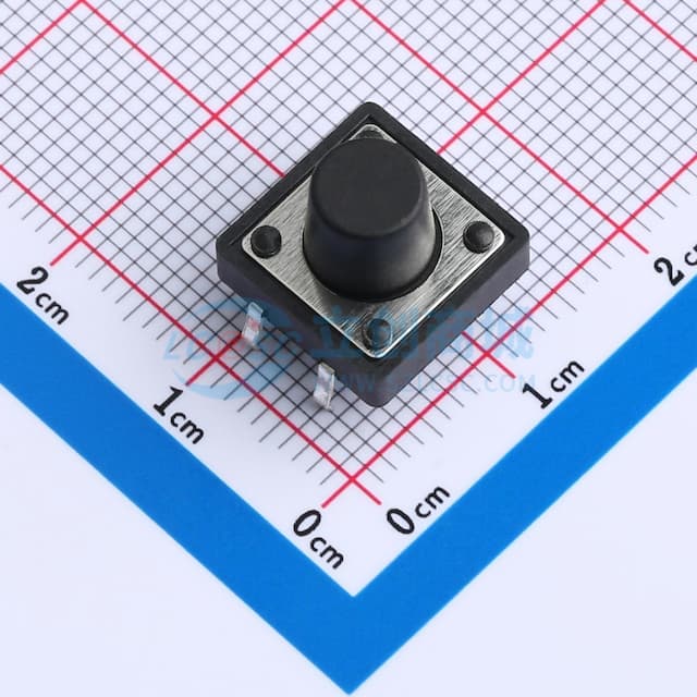 轻触开关12*12*9插脚实物图
