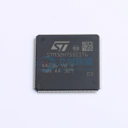 带DSP和DP-FPU的高性能ARM Cortex-M7 + Cortex-M4 MCU，具有2 MB Flash、1 MB RAM、480 MHz CPU、ART加速器、一级缓存、外部存储器接口、包括加密加速器在内的大量外设、安全服务支持和SMPS缩略图