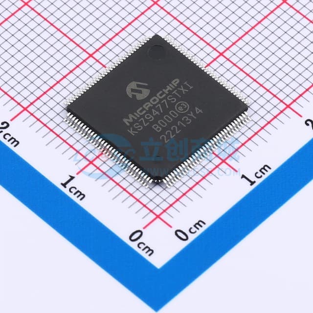 KSZ9477S 7端口千兆以太网交换机，具有环冗余和SGMII及RGMII/MII/RMII接口实物图