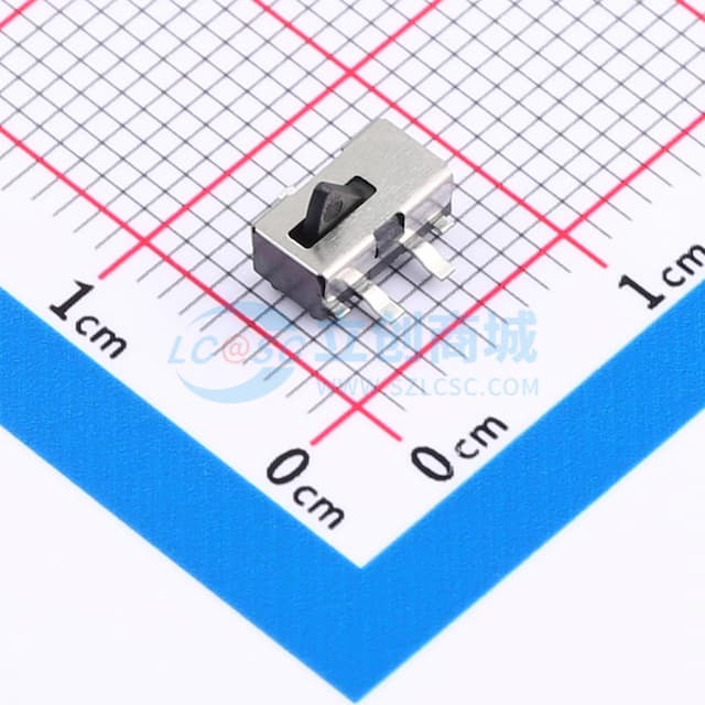 小型微动开关 3脚贴片 黑柄 自复位实物图