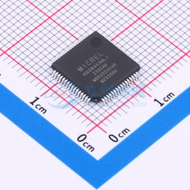 KSZ8463ML/RL/FML/FRL - IEEE 1588 精度时间协议支持的三端口 10/100 管理交换机实物图