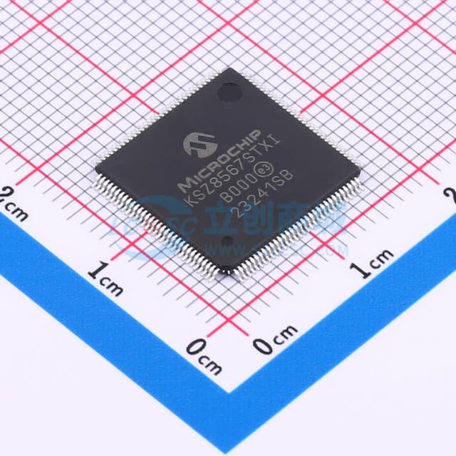 7端口10/100以太网交换机，具有音频视频桥接和两个RGMI/MII/RMII接口实物图