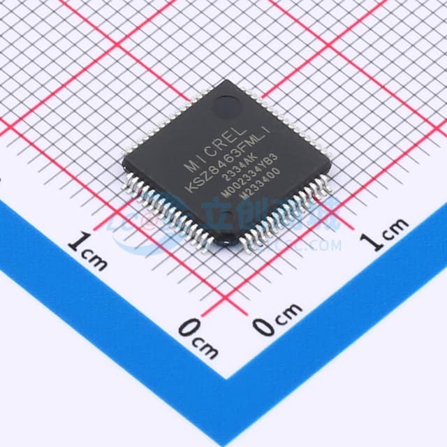 KSZ8463ML/RL/FML/FRL - IEEE 1588 精度时间协议支持的三端口 10/100 管理交换机实物图