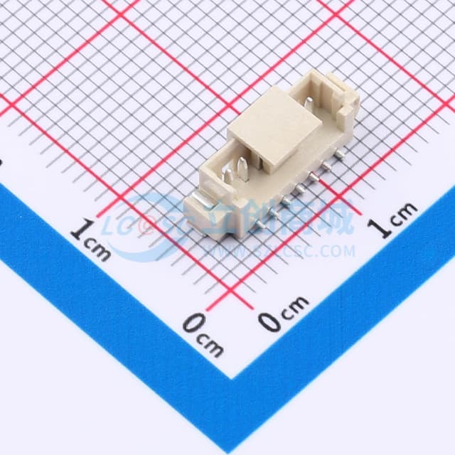 1x7P 间距:1.25mm 立贴 系列:PicoBlade(MX 1.25)实物图