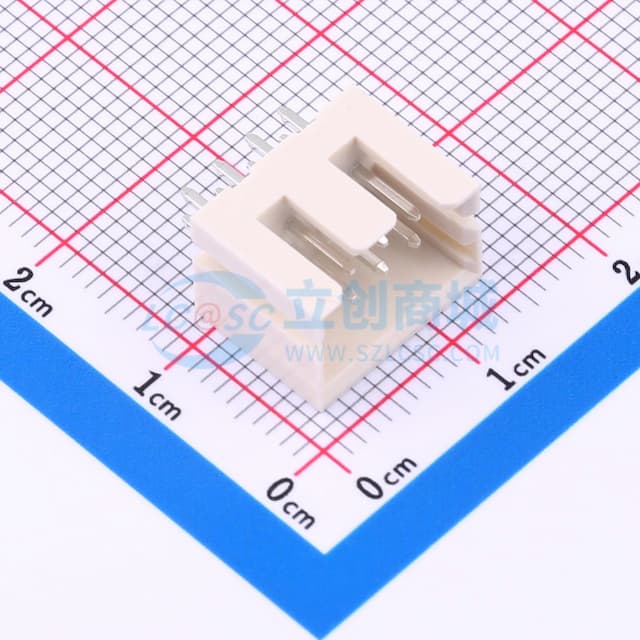 米色 2x4P 间距:2.5mm 直插实物图