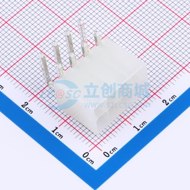 透明 2x4P 间距:4.2mm 弯插 系列:Mini-Fit(MX 4.2)实物图