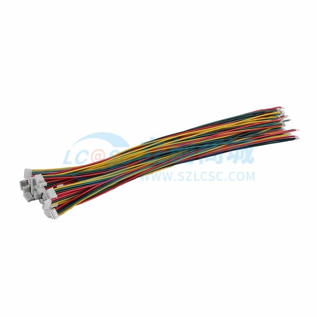 DEALON(德艺隆) ZH1.5 端子线UL1007#28 红/黑 /绿/黄 单头镀锡 L=200mm 4P LNN150-100728-200-4P实物图