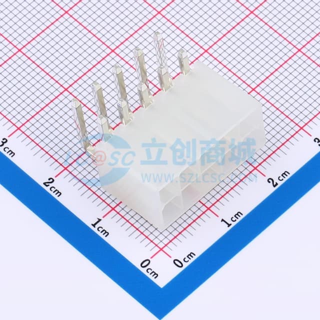 透明 2x5P 间距:4.2mm 弯插 系列:Mini-Fit(MX 4.2)实物图