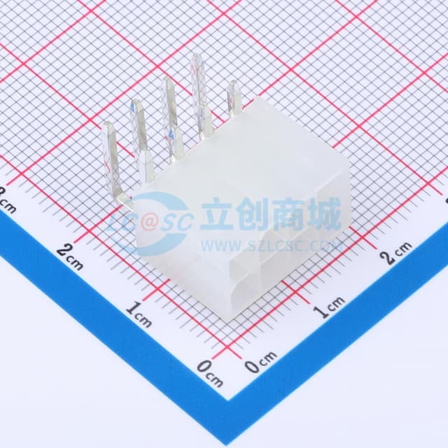 2x4P 间距:4.2mm 弯插实物图