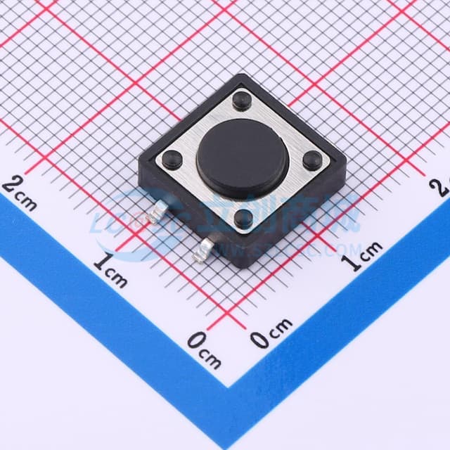 轻触开关12*12*4.3 贴片耐高温环保 编带装实物图