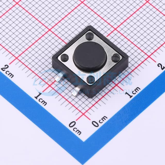 轻触开关12*12*4.5 贴片耐高温环保 编带装实物图