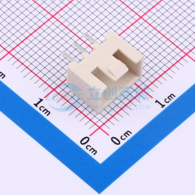 【插件】米色 1x3P 间距:2.54mm 直插实物图