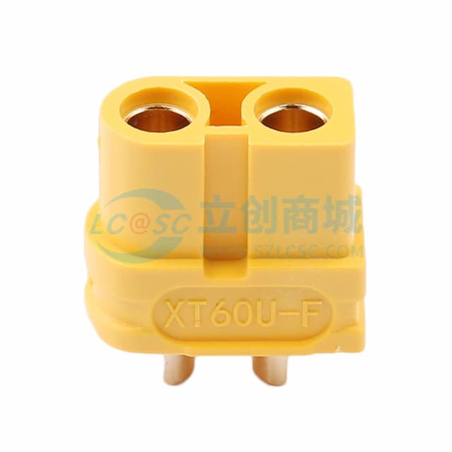 AMASS(艾迈斯)连接器 大电流动力航空插头黄 母头 XT60U-F实物图