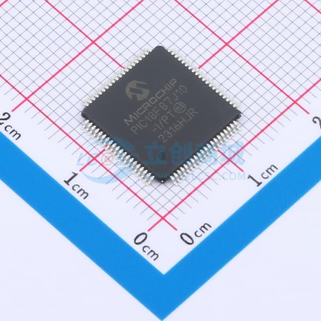 采用nanoWatt技术的64/80引脚、高性能1 Mbit闪存微控制器实物图