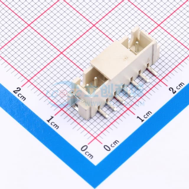 象牙白 1x7P 间距:2.5mm 立贴 系列:XH实物图