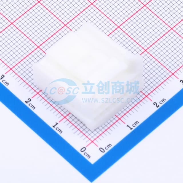 白色 汽车连接器2.2mm间距(1318386-1,1717109-1)公HSG,PBT料, 12P实物图