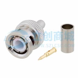 BNC直型公头连接器,压接/焊接附件,适用于同轴电缆 RG55、RG141、RG142、RG223、RG400缩略图