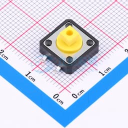 12*12*7.3mm 立贴轻触开关 黄色方头 弹力250gf 编带缩略图